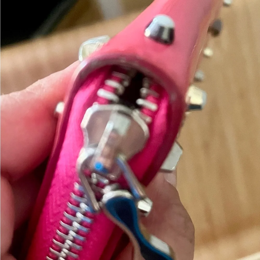 Christian Louboutin Pink Studded Clutch